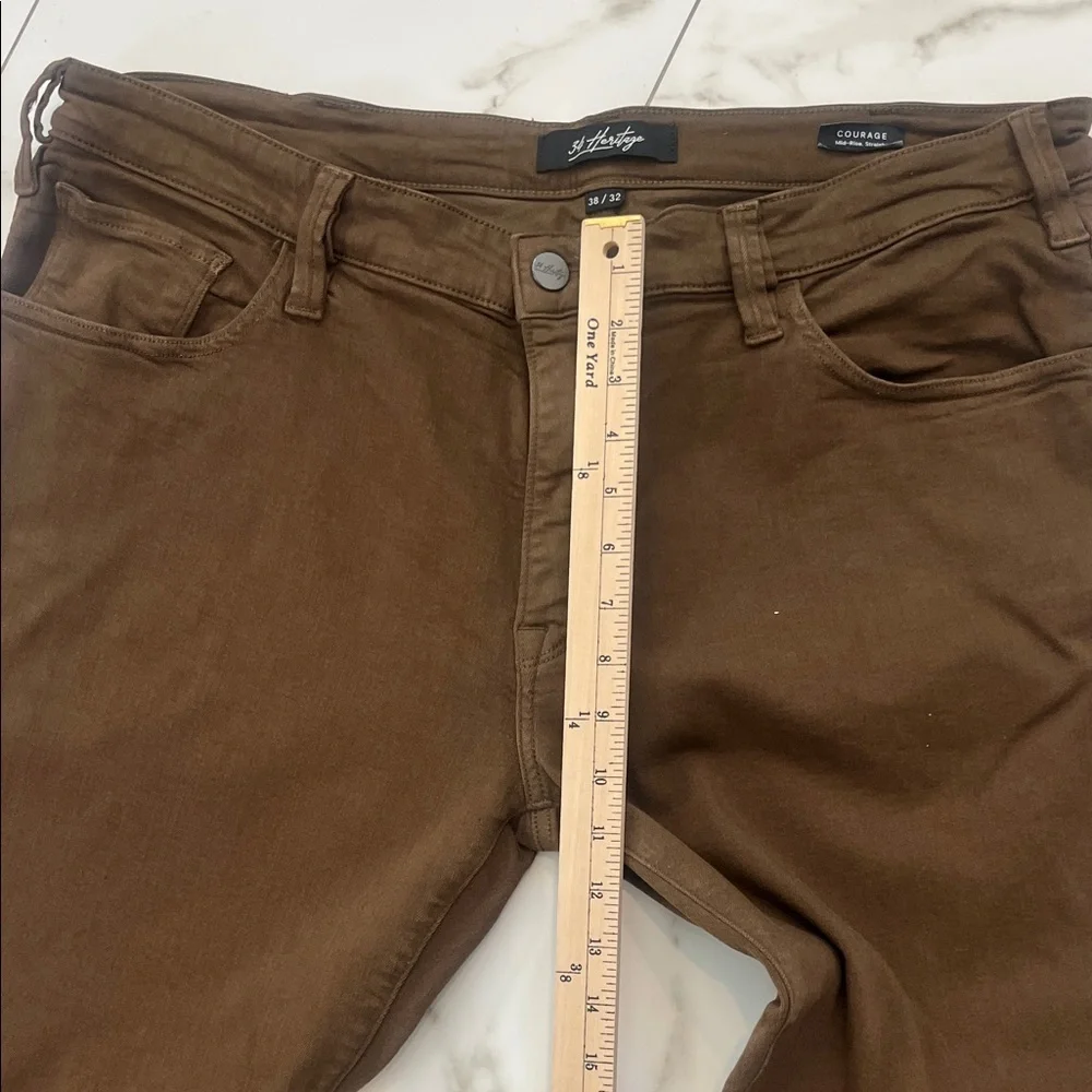 Heritage Men's Dark Brown Slim Jeans